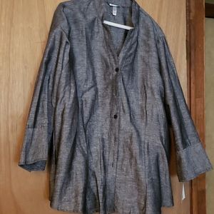 Classy black button front blazer